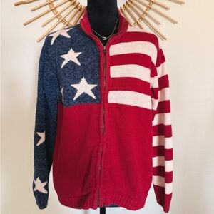 Vintage American Flag Knit Cardigan